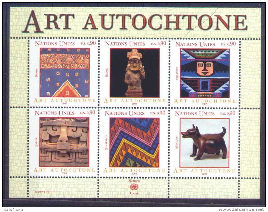 2003 - O.N.U. / UNITED NATIONS - GINEVRA / GENEVA - ARTE AUTOCTONA / INDIGENOUS ART. MNH - Blocs-feuillets