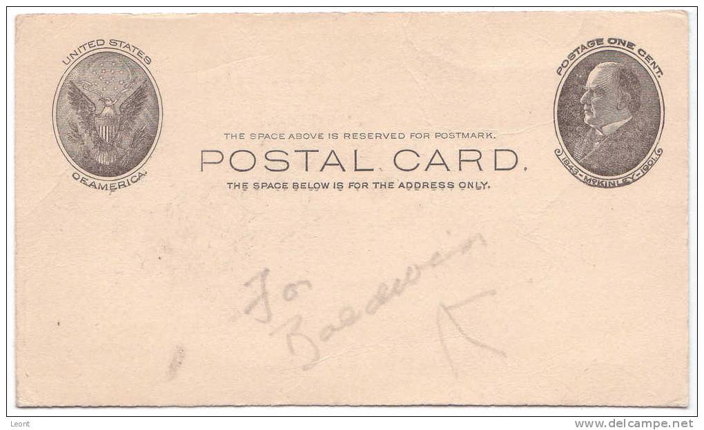 Postal Card One Cent - Mckinley - 1905 - Preprinted Invitation To Herriott Reunion - Presidentes