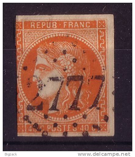 Frankreich Minr.43 Gestempelt Nr.-St. 2777 - 1870 Emisión De Bordeaux