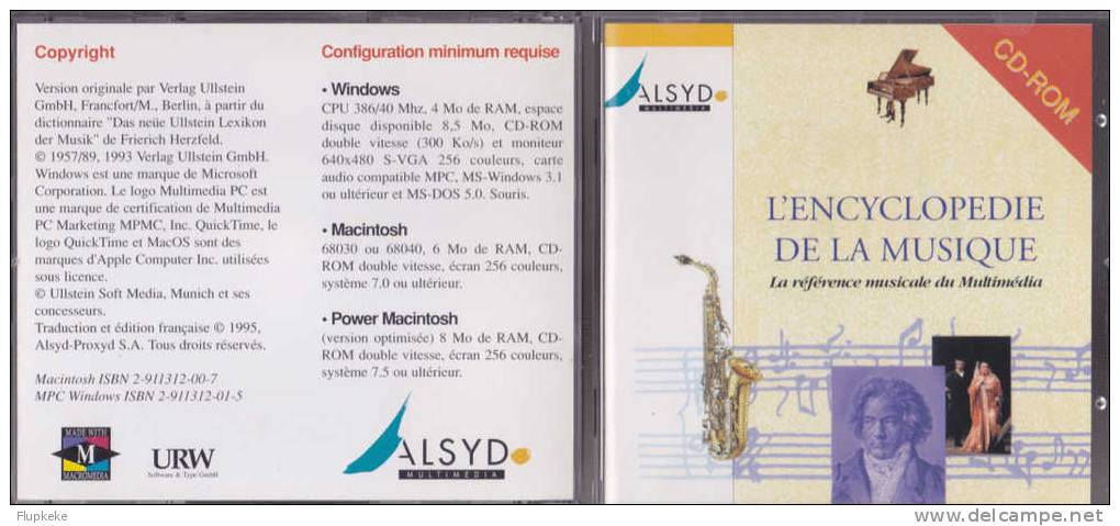 L´Encyclopédie De La Musique Cd-Rom ALSYD 1995 Ullstein Soft Media Windows MPC - Encyclopaedia