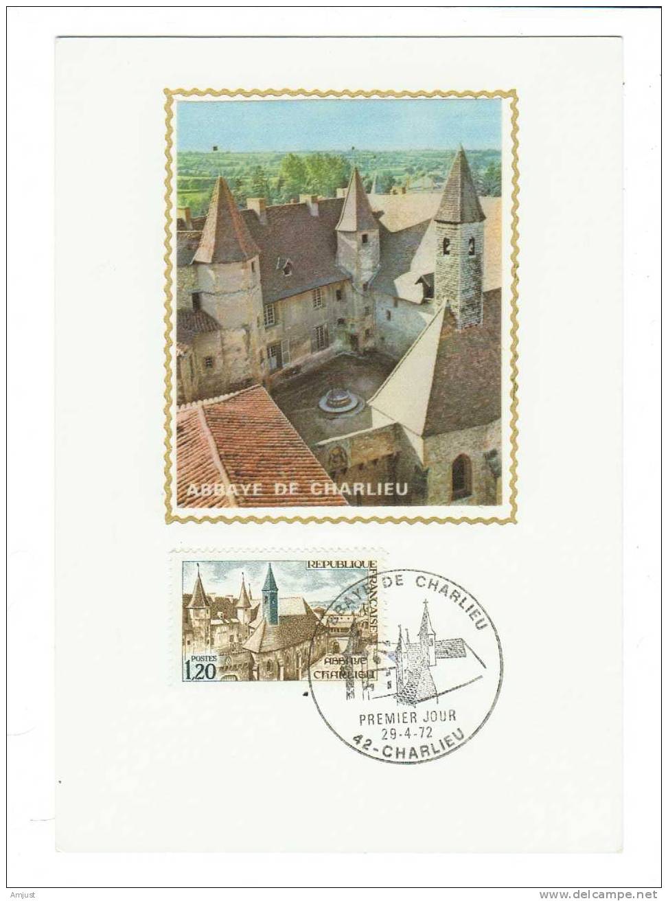 Carte Maximum,maxi Cards,Abbaye De Charlieu - Andere & Zonder Classificatie