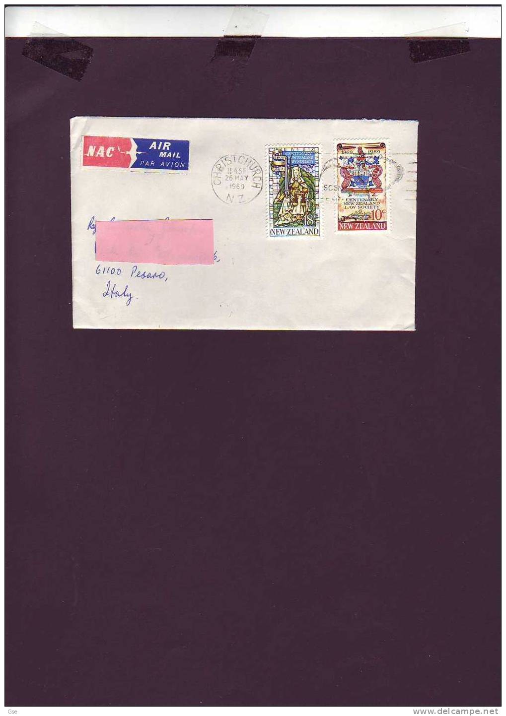 NUOVA  ZELANDA  1969 - Lettera Per L´Italia - Briefe U. Dokumente