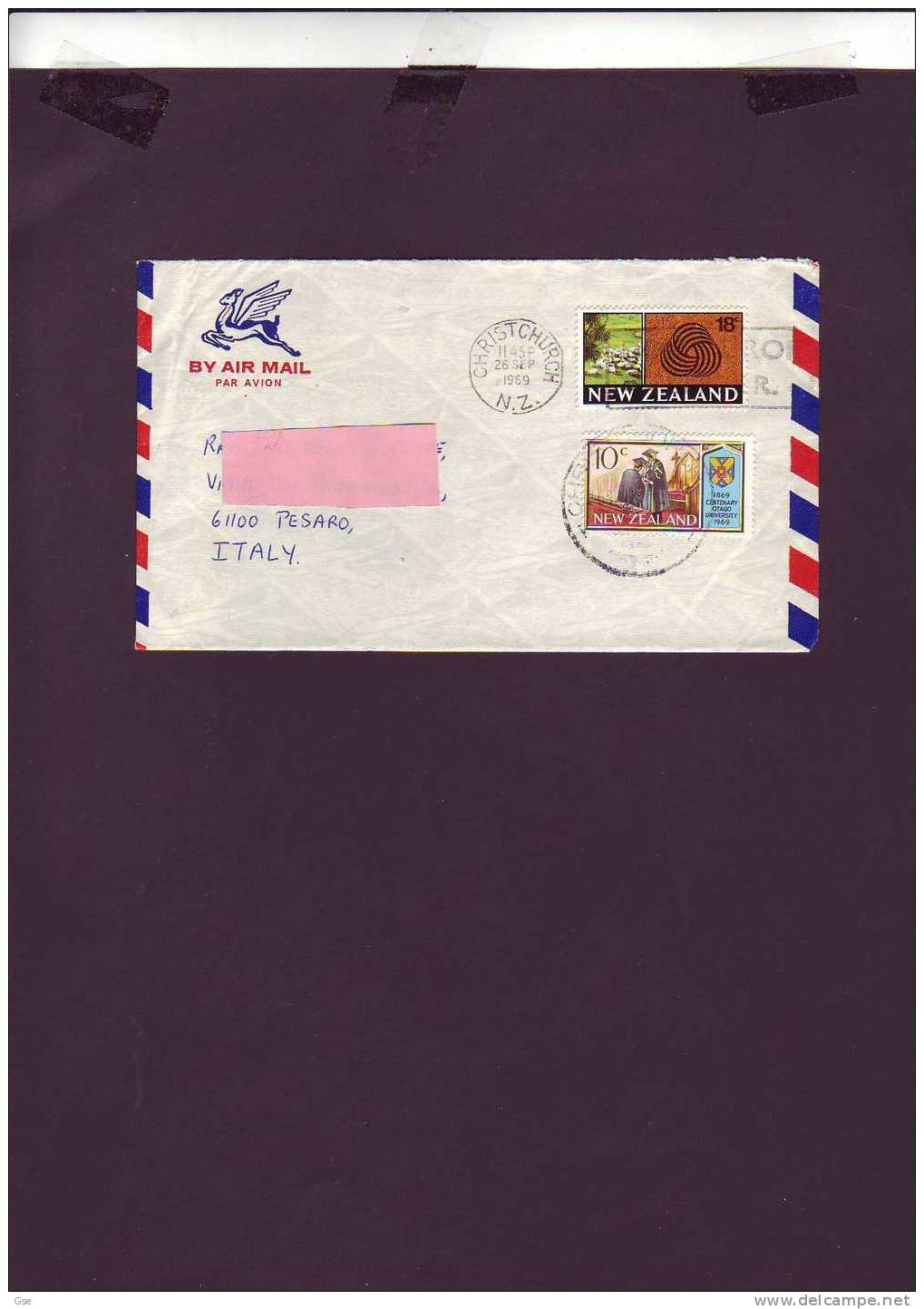 NUOVA  ZELANDA  1969 - Lettera Per L´Italia - Covers & Documents