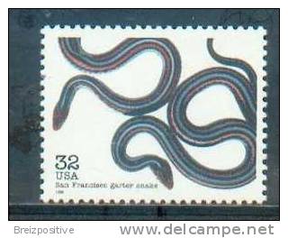 USA 1996 - Espèces Menacées, Couleuvre Rayée De San Francisco / Threatened Animals, San Francisco Garter Snake - MNH - Snakes