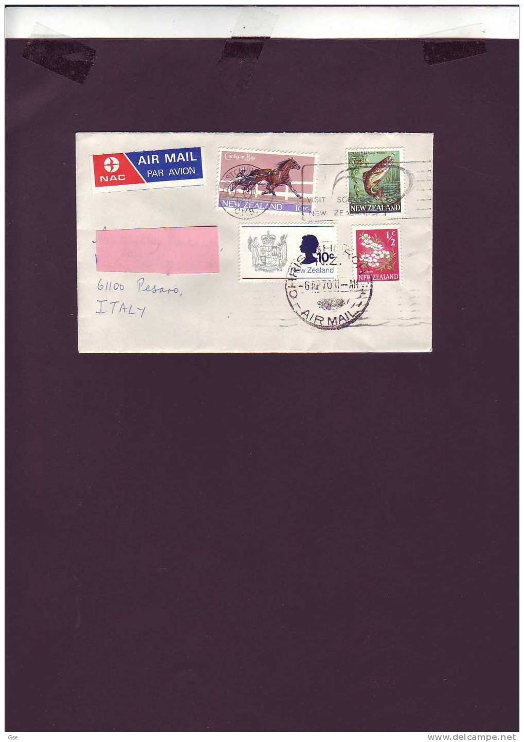 NUOVA  ZELANDA  1970 - Lettera Per L´Italia - Covers & Documents