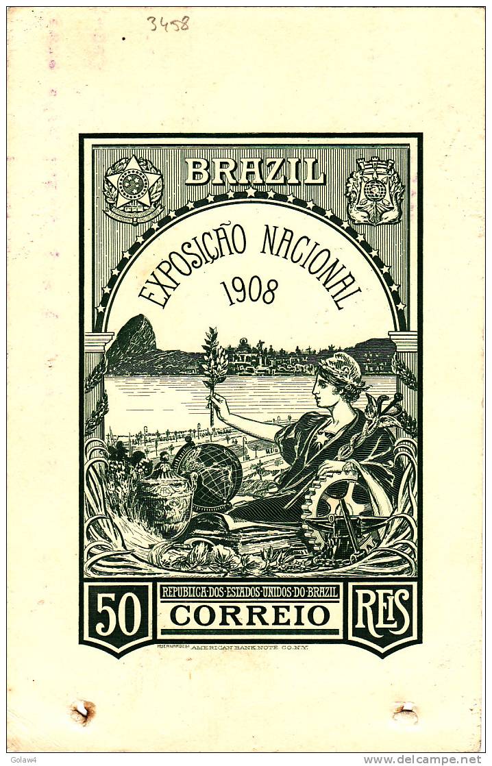 3458# BRAZIL EXPOSICAO NACIONAL 1908 Obl PORTO ALEGRE Sur ENTIER POSTAL BILHETE POSTAL BRESIL - Porto Alegre
