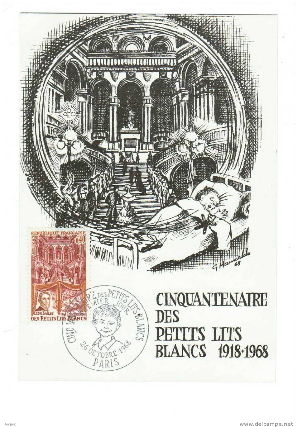 Carte Maximum,maxi Cards,cinquantenaire Des Petits Lits - 1960-1969