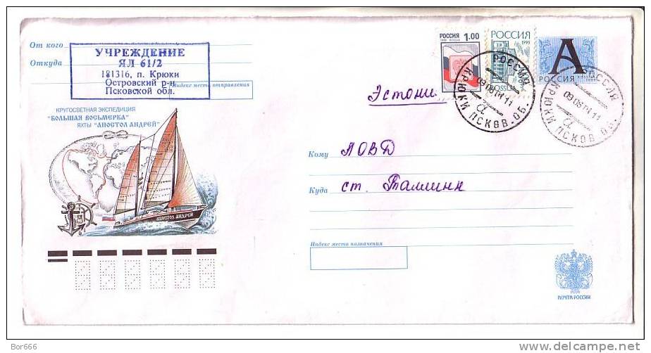 GOOD RUSSIA Postal Cover To ESTONIA 2001 - Good Stamped - Cartas & Documentos