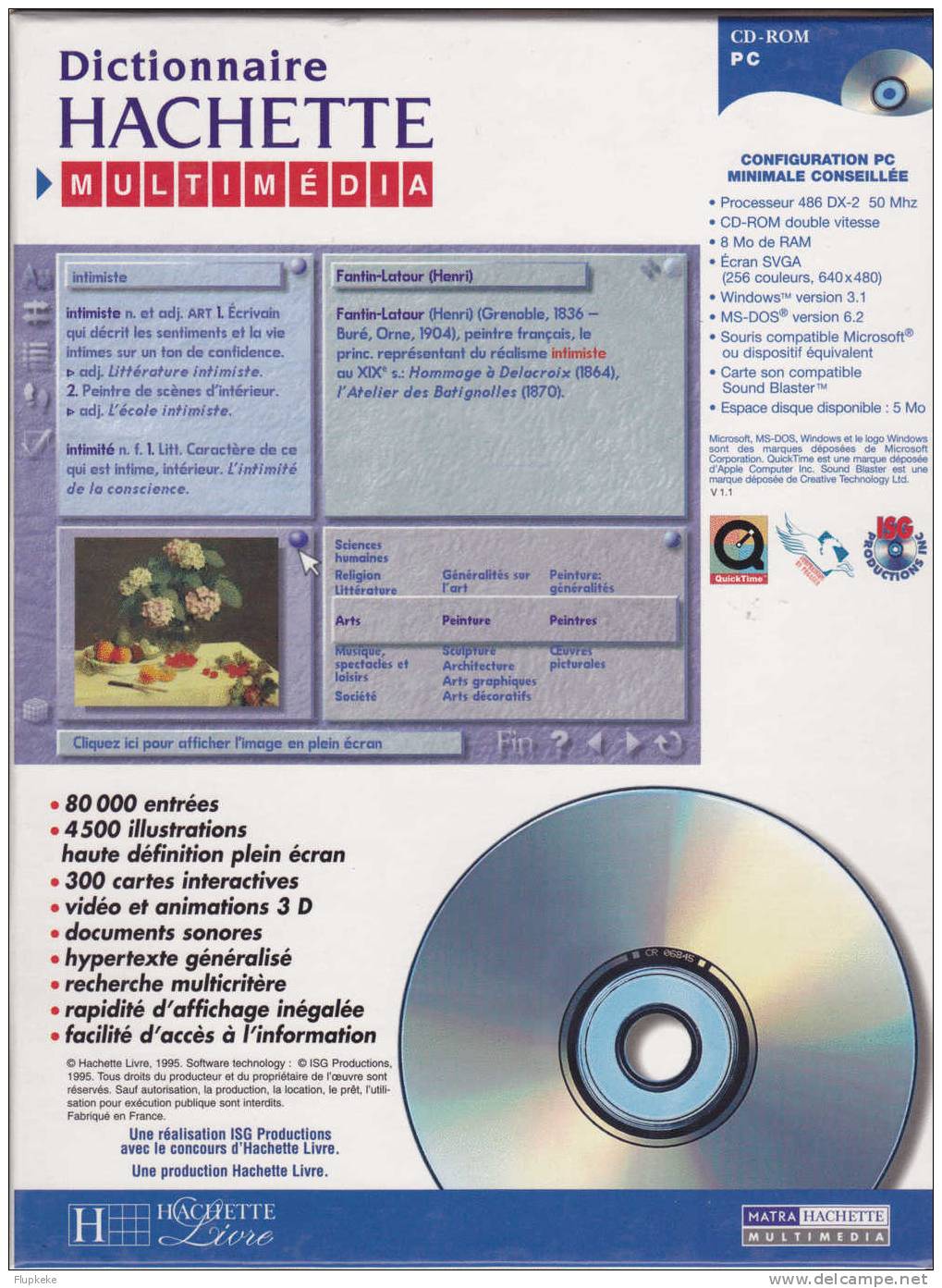 Dictionnaire Hachette Mulmtedia Cd-Rom Le Grand Dictionnaire Encyclopédique Multimédia Hachette Windows 1995 - Enciclopedie