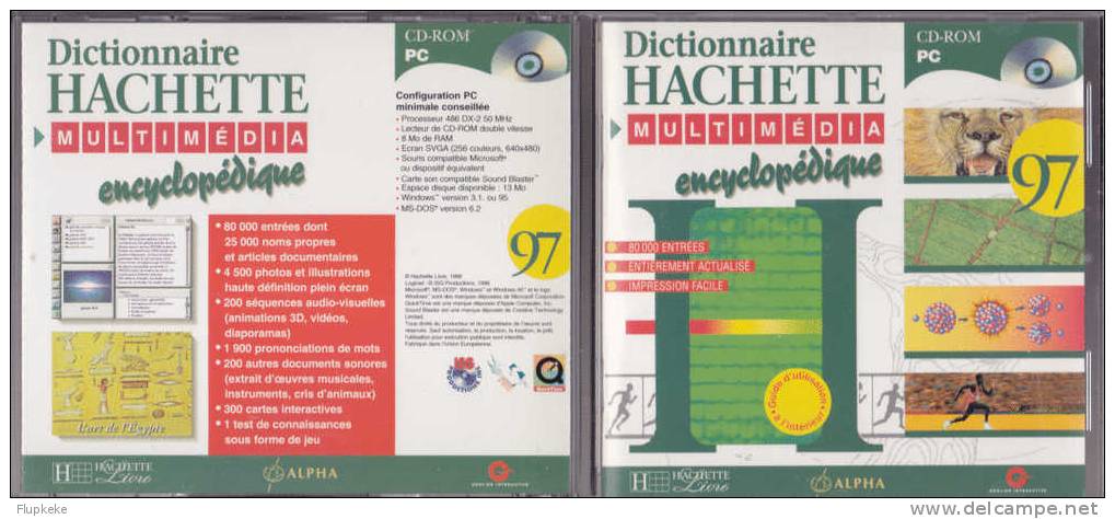 Dictionnaire Hachette Mulmtedia Cd-Rom Le Grand Dictionnaire Encyclopédique Multimédia Hachette Windows 1995 - Enciclopedie