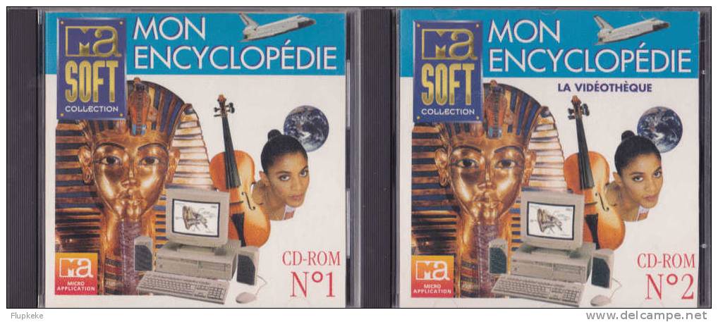 Mon Encyclopédie Micro Application 2 Cd-Rom Encyclopédie + Vidéothèque 1996 - Enzyklopädien