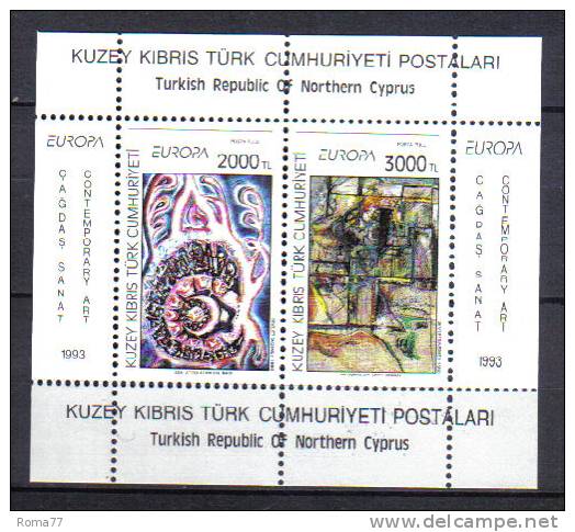 SS1689 - CIPRO TURCA 1993, Il Foglietto N. 12  ***  Europa Cept - Unused Stamps