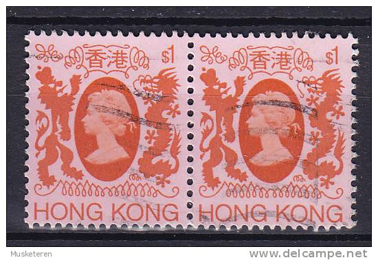 Hong Kong 1982 Mi. 397     1 $ Königin Queen Elizabeth II. Pair - Gebruikt