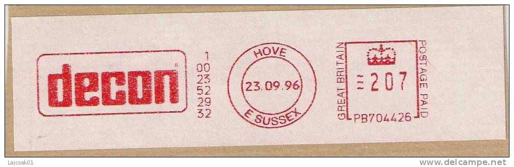 A6 Machine Stamp ATM Label Cut  DECON Laboratories 1996. - Máquinas Franqueo (EMA)