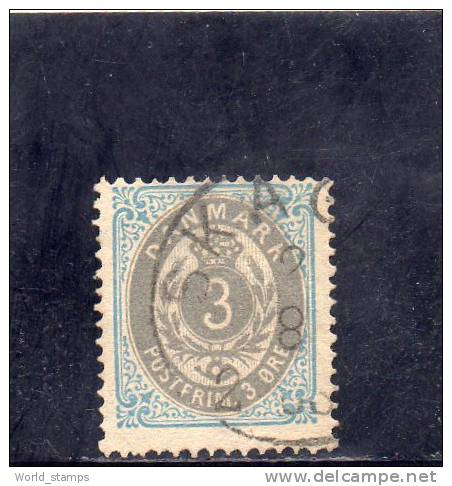 DANIMARCA 1875-1904  O FIL. 2  D 14 X 13 1\2 - Used Stamps