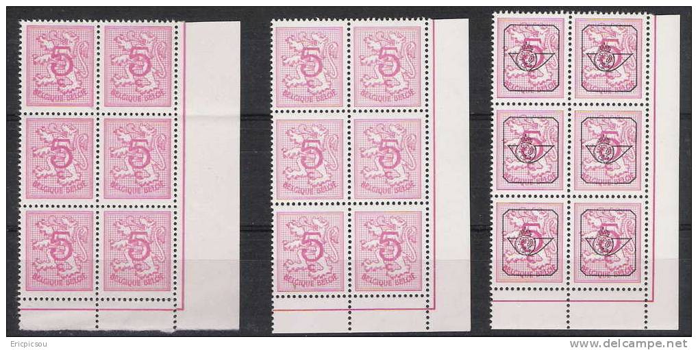 1728 ** + P Et PO ( Bloc De 6 ) BDF - 1977-1985 Cijfer Op De Leeuw