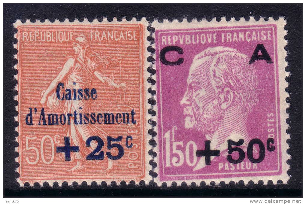 *PROMO* Y&T N° 250 / 251 Neuf * TB (cote : 95€) - 1927-31 Caisse D'Amortissement