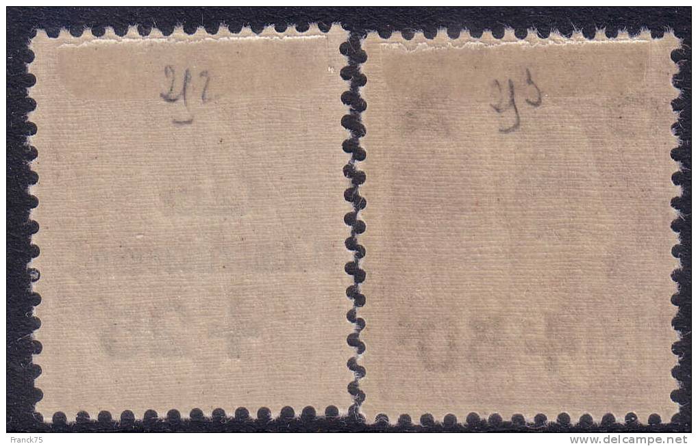 *PROMO* Y&T N° 250 / 251 Neuf * TB (cote : 95€) - 1927-31 Caisse D'Amortissement