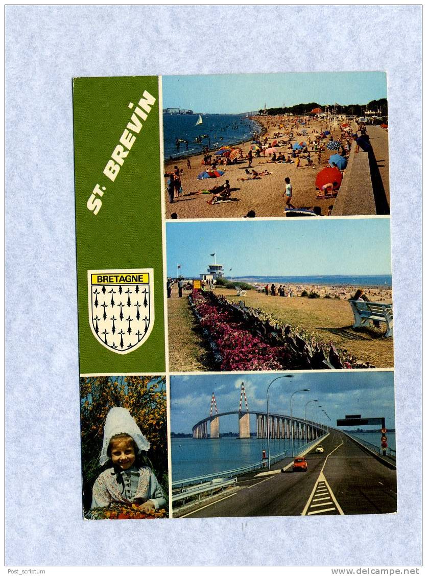 Saint Brevin - 2 Cartes : Vue Sur Les Plages Et Le Pont - Les Pins - L'océan - Le Pont Sur La Loire - Saint-Brevin-l'Océan