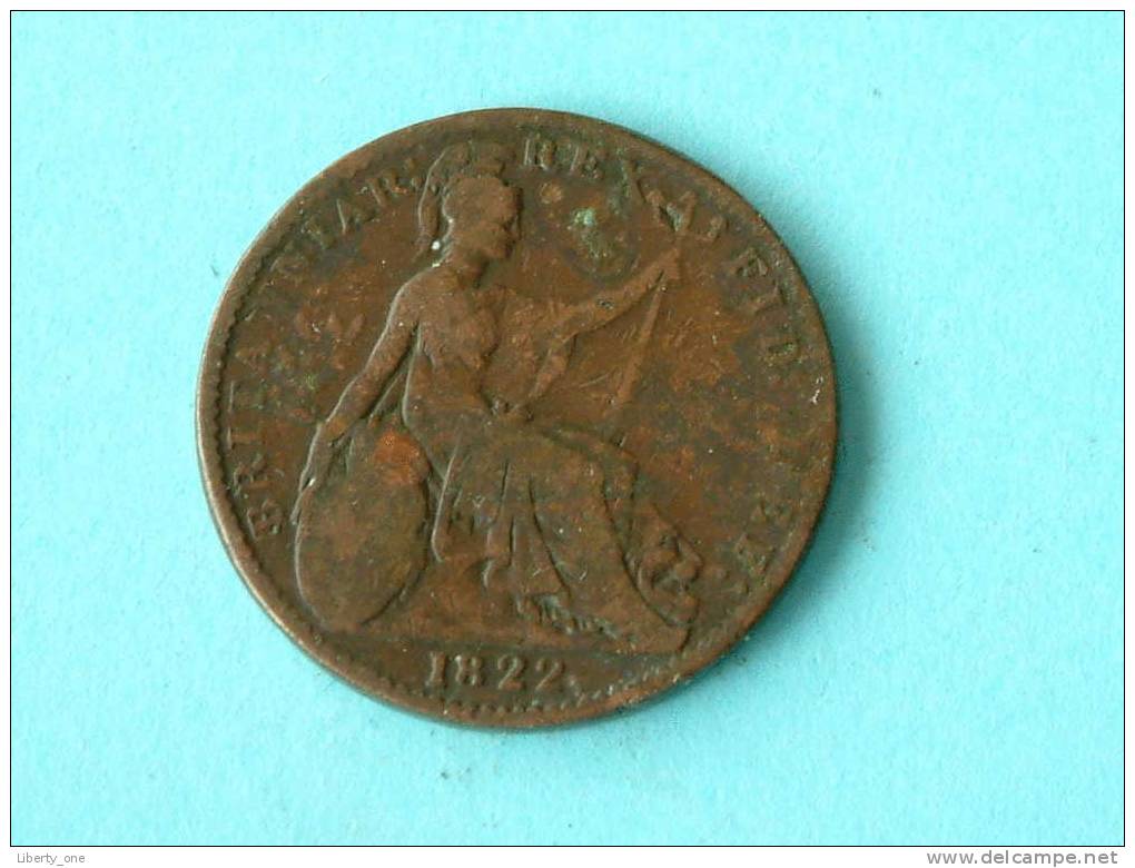 1822 / KM 677 ( For Grade, Please See Photo ) ! - B. 1 Farthing