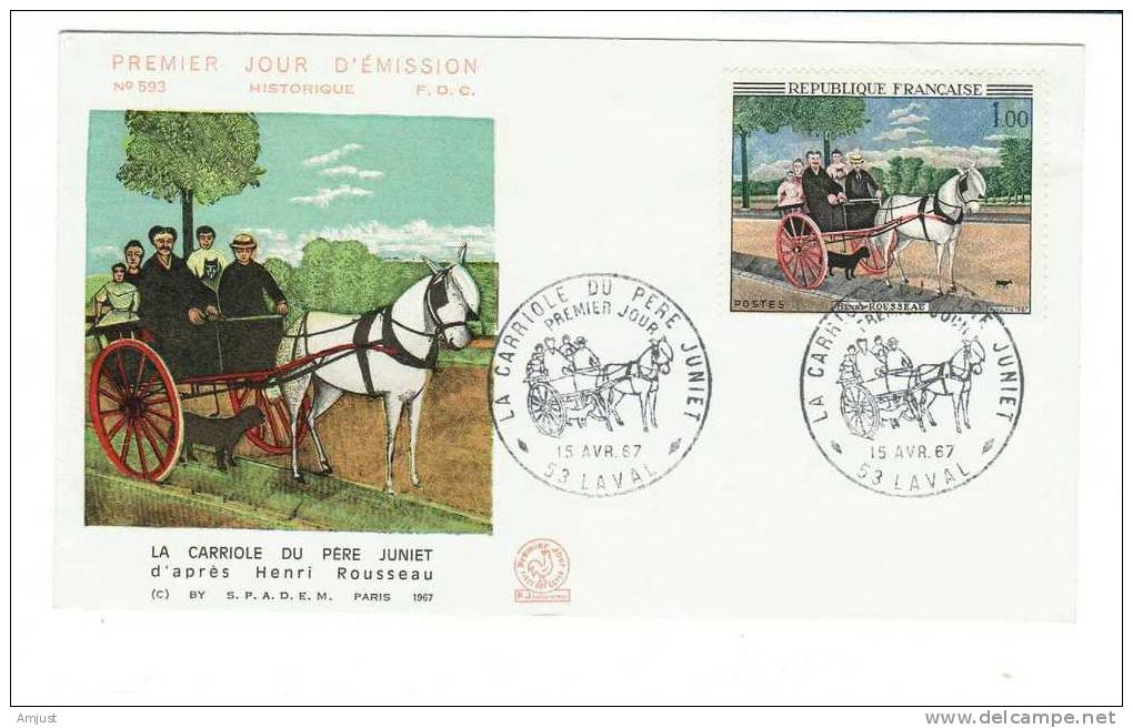 FDC France 1967 Y&Tellier 1517 La Cariole Du Père Juniet - 1960-1969