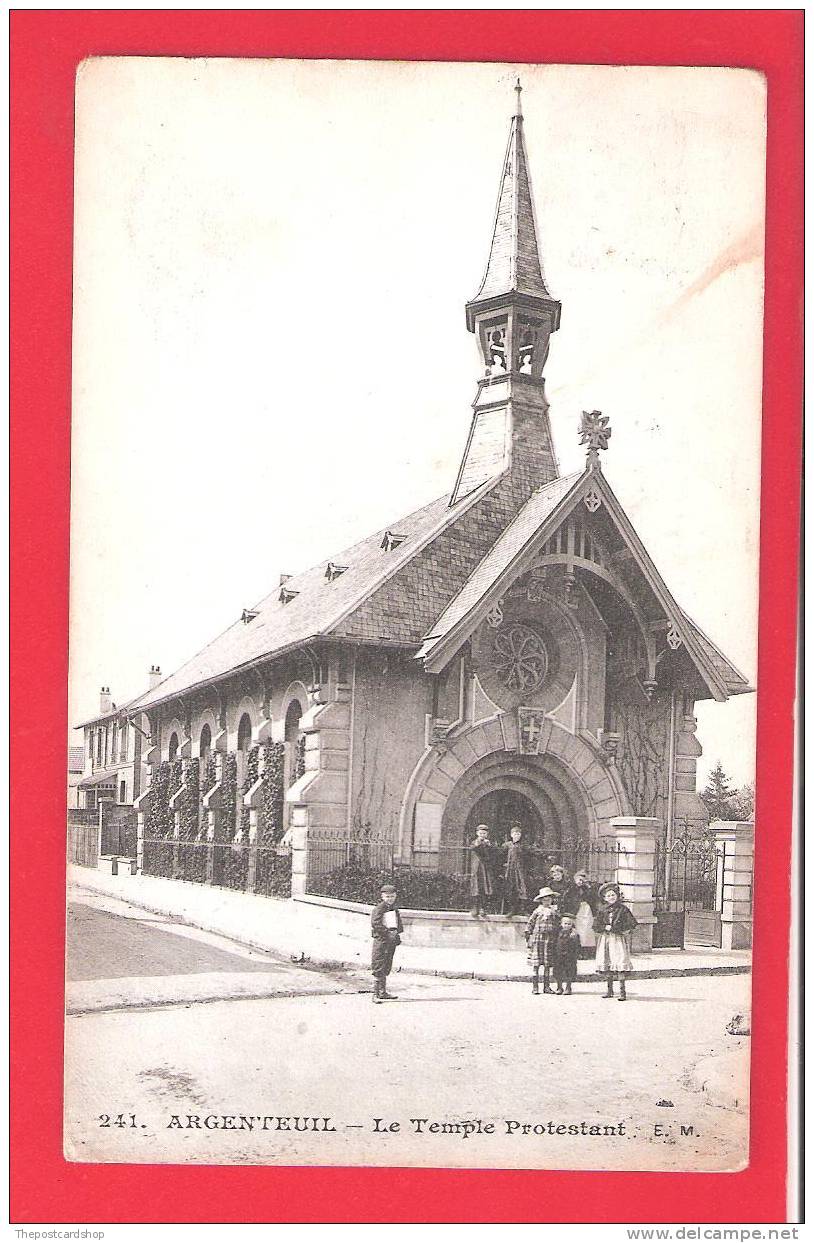 CPA No.241 ARGENTEUIL LE TEMPLE PROTESTANT CHURCH VAL D'OISE MORE FRANCE LISTED - Argenteuil