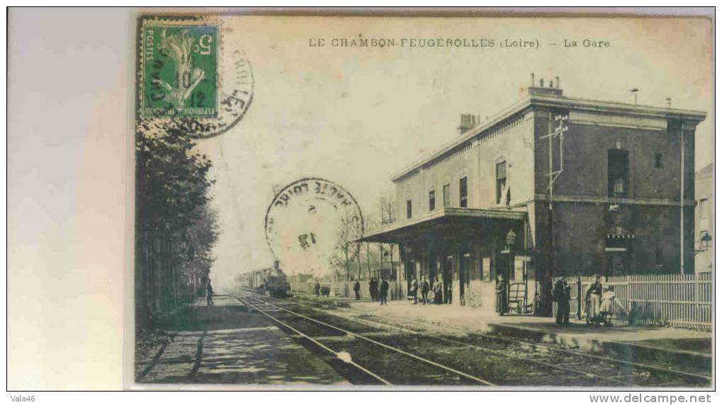 LE CHAMBON FEUGEROLLES (Loire) - LA GARE - ANIMEE - Le Chambon Feugerolles