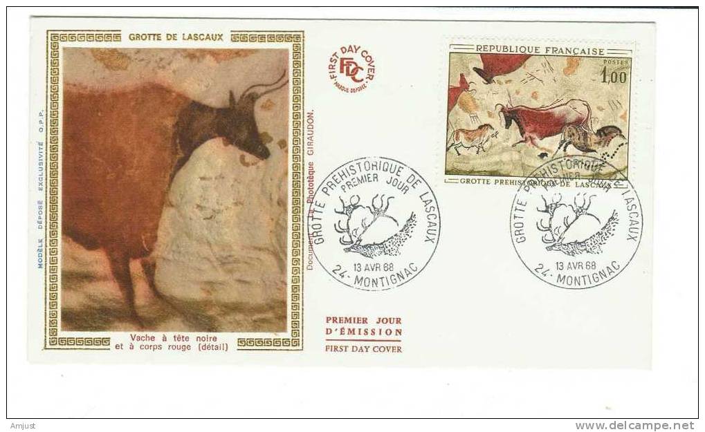 FDC France 1968 Y&Tellier 1555 Grotte De Lascaux - 1960-1969