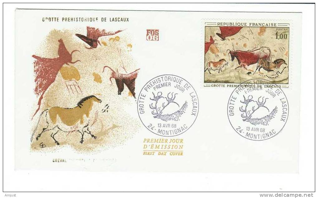 FDC France 1968 Y&Tellier 1555 Grotte De Lascaux - 1960-1969