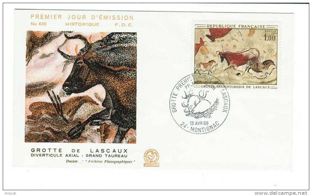 FDC France 1968 Y&Tellier 1555 Grotte De Lascaux - 1960-1969