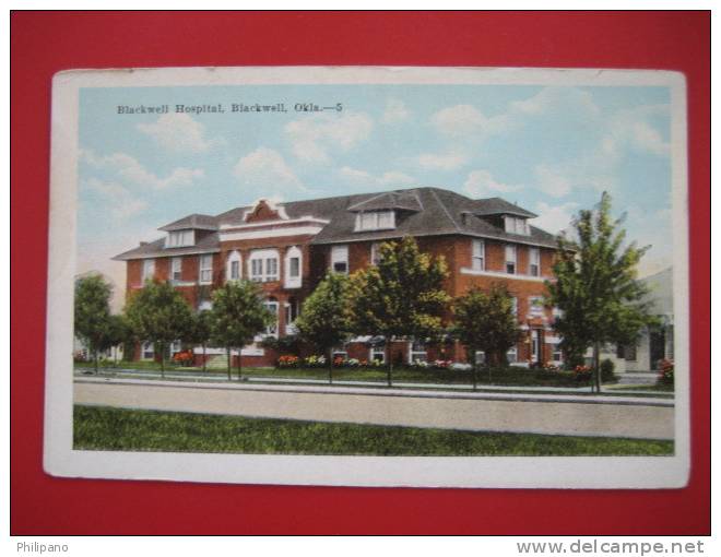 Blackwell Ok  Blackwell Hospital      Vintage Wb---======ref 167 - Other & Unclassified