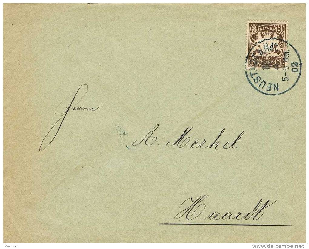 4551. Carta NEUSTADT (Bayern)  1902, Stamps 3 Pf - Covers & Documents