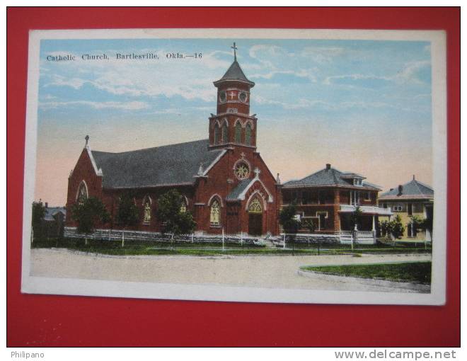 Bartlesville Ok  Catholic Church  Vintage Wb ---======ref 167 - Bartlesville