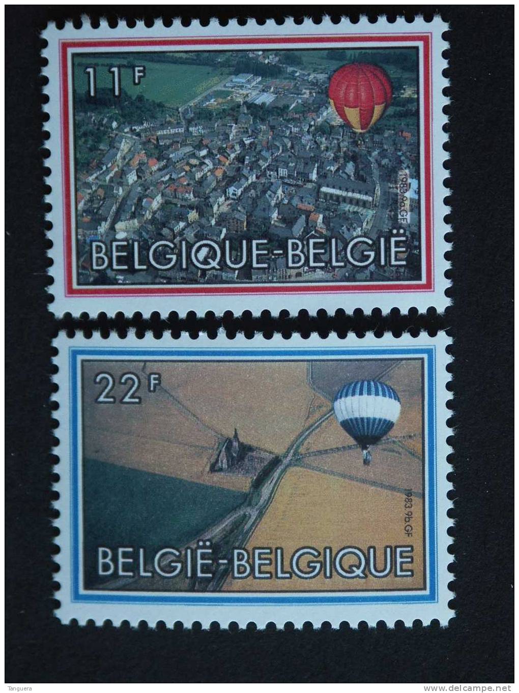 België Belgique 1983 Montgolfières Bicentenaire L'homme Dans L'atmosphère Yv  COB 2094-2095  MNH ** - Neufs