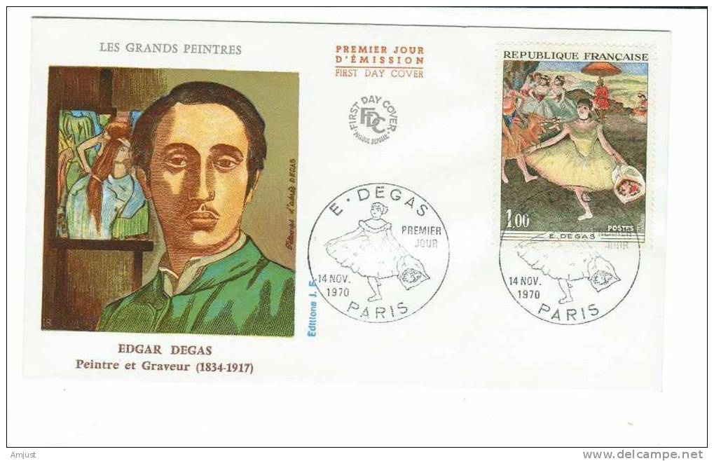 FDC France 1970 Y&Tellier 1653 Edgar Degas - 1970-1979