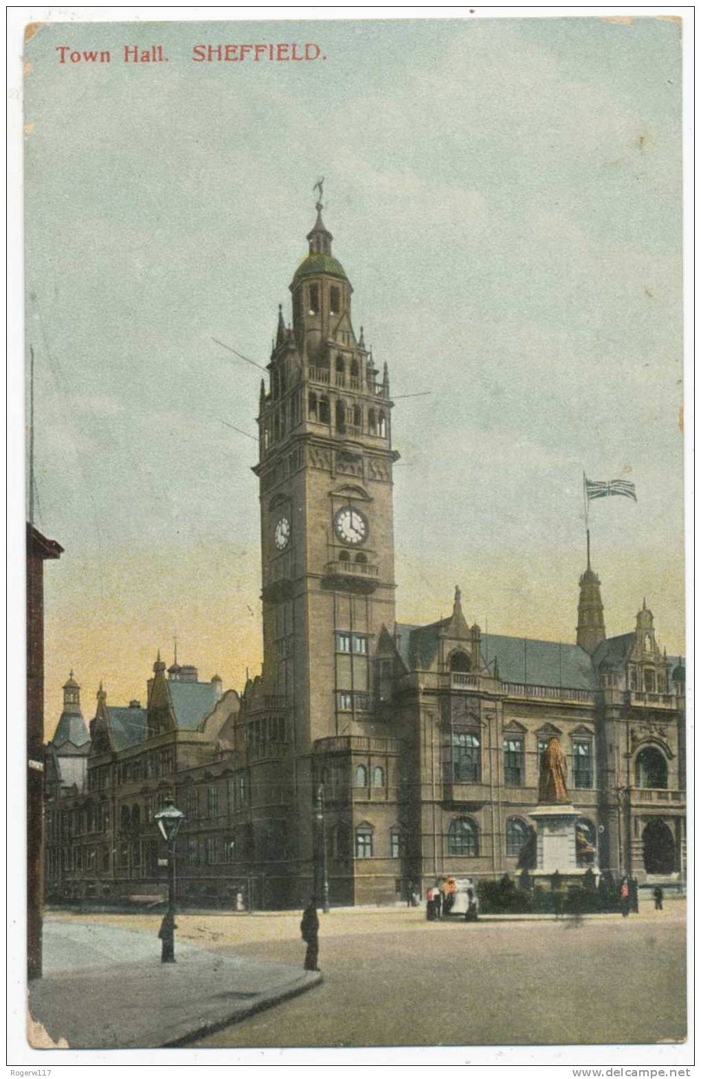 Town Hall Sheffield, 1908 Postcard - Sheffield