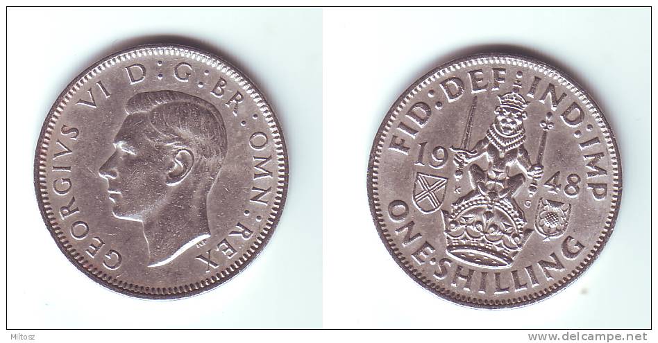 Great Britain 1 Shilling 1948 (Scottish Crest) - I. 1 Shilling
