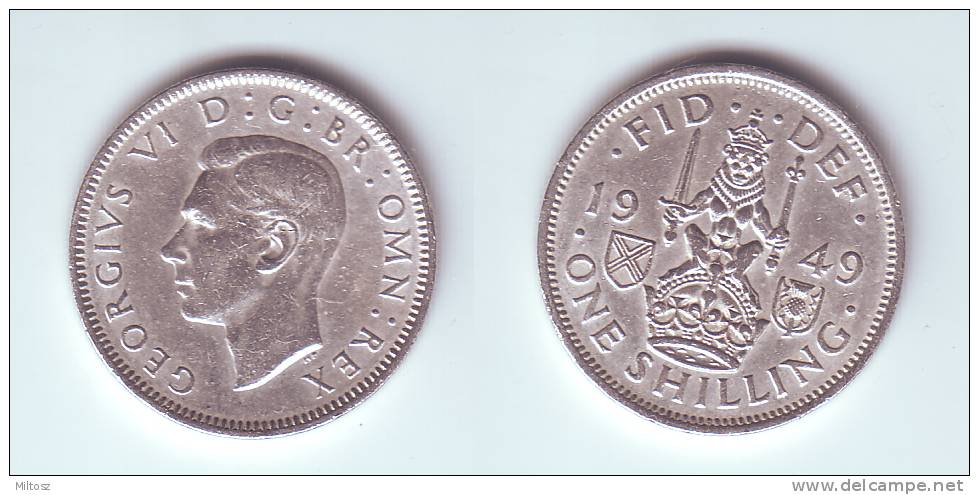 Great Britain 1 Shilling 1949 (Scottish Crest) - I. 1 Shilling