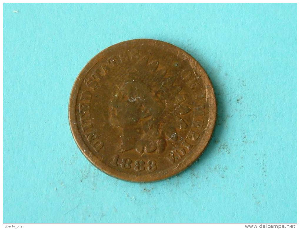 1883 - ONE CENT Indian / KM 90a ( Details Zie Foto ) ! - 1859-1909: Indian Head