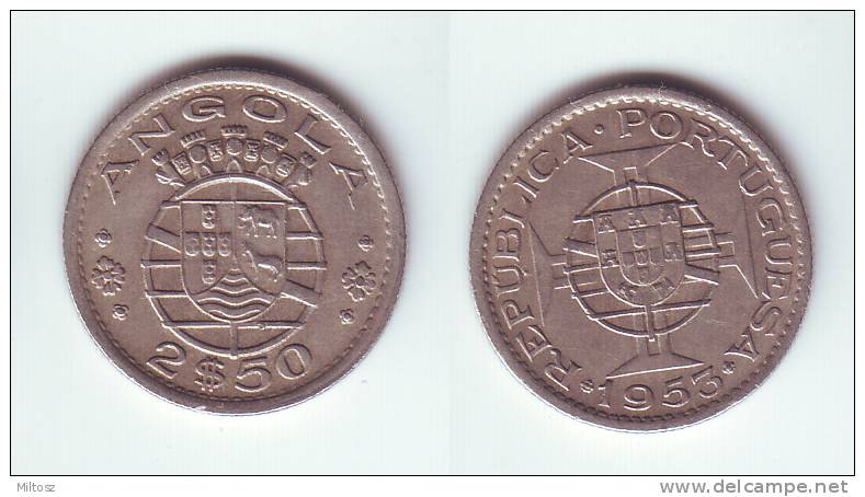 Angola 2 1/2 Escudos 1953 - Angola