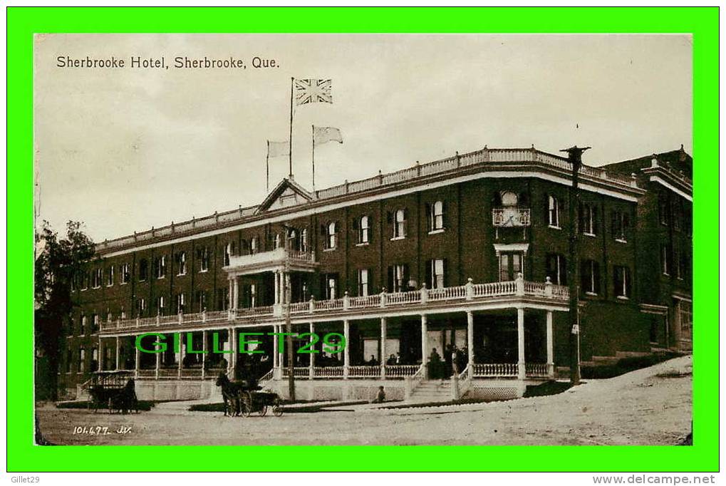 SHERBROOKE, QUÉBEC - SHERBROOKE HOTEL - ANIMATED - TRAVEL IN 1912 - VALENTINE & SONS - - Sherbrooke