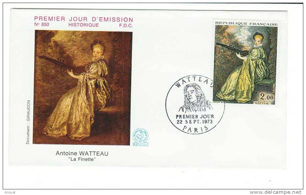 FDC France 1973 Y&Tellier 1765 Tableau De Watteau - 1970-1979