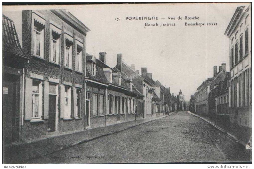 &#9829;&#9670; Poperinge Poperinghe No.17 Rue De Boesche Boeschepestraat   Uitgever Sansen Vanneste MORE BELGE FOR SALE - Poperinge