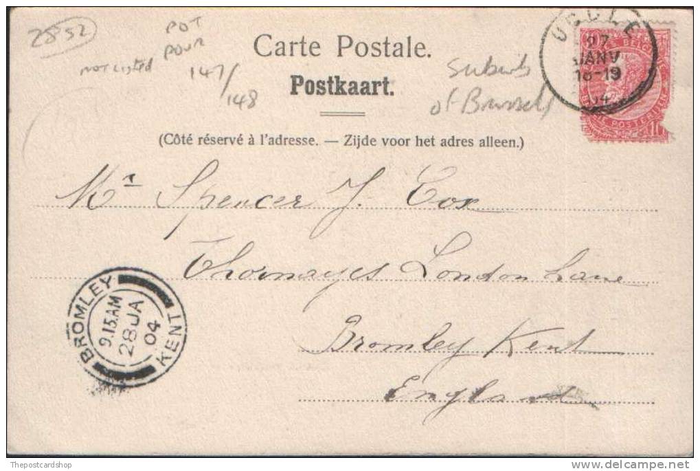 BELGIUM BELGIQUE BRUXELLES BRUSSELS UCCLE UKKLE AVENUE BRUGMANN 1904 - Ukkel - Uccle