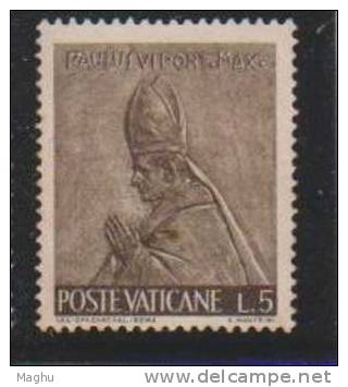 Vatican Used 1966, Sculptures Of Pope Paul - Gebraucht