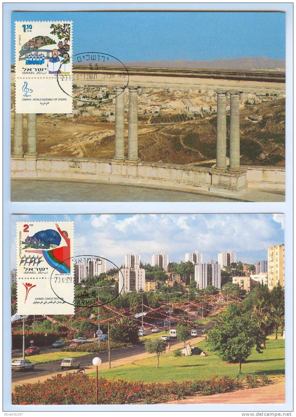 Israel MC - 1997, Michel/Philex No. : 1435-1437, - MNH - *** - Maximum Card - Cartoline Maximum