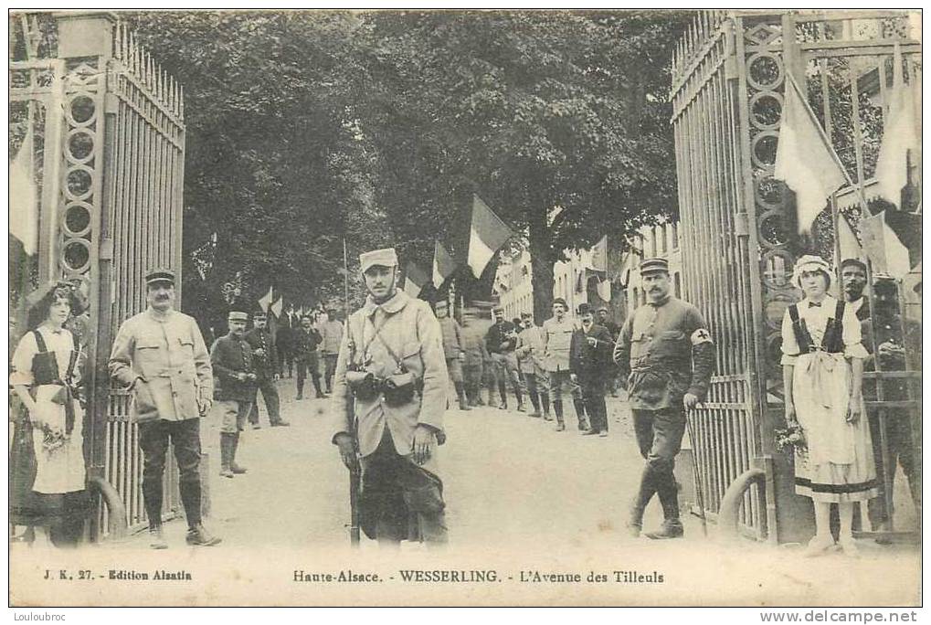 68 WESSERLING L'AVENUE DES TILLEULS JUILLET 1917 - Sonstige & Ohne Zuordnung