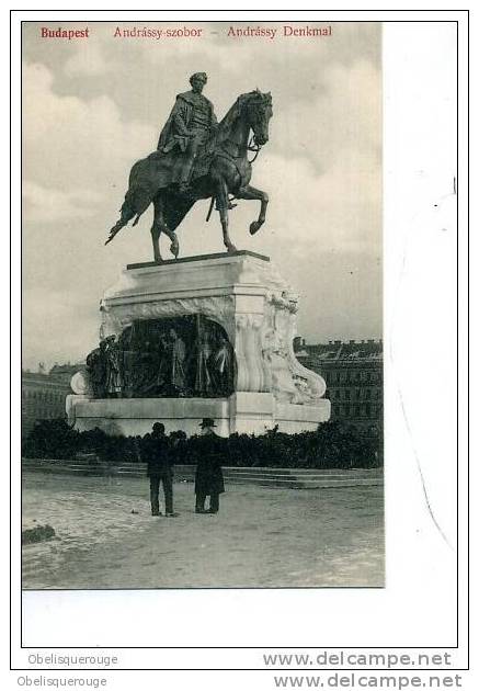 BUDAPEST ANDRASSY SZOBOR 2 PERSONNAGES VERS 1905TOP TOP  §§§§§§§§§ - Ungheria