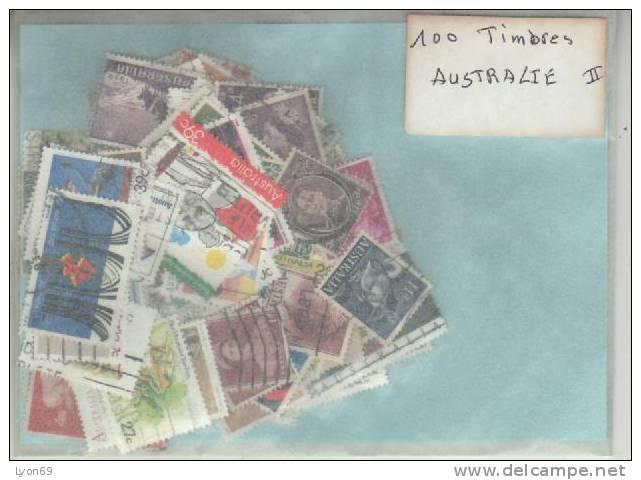 LOT DE 100 TIMBRES D'AUSTRALIE II - Vrac (max 999 Timbres)