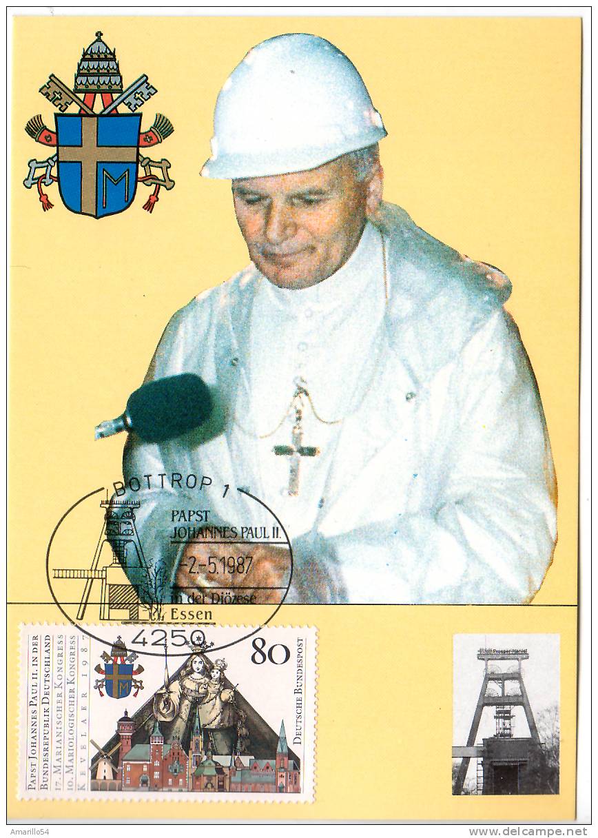Papst Papa Johannes Paul II Vojtyla In Bottrop 1987 ! - Bottrop